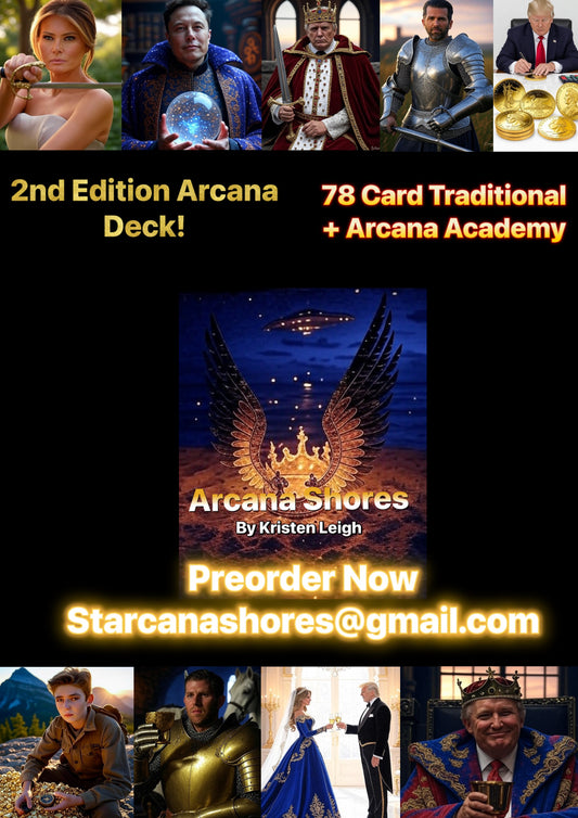 ARCANA SHORES CARDS!!! + ARCANA ACADEMY VIDEO TUTORIAL+ Class  $111 + Shipping. Go to starcanashores@gmail.com to Purchase. You Cannot Purchase on Website. Only with Venmo, Paypal , Zelle, Cash App, Accepted for this Special Release!
