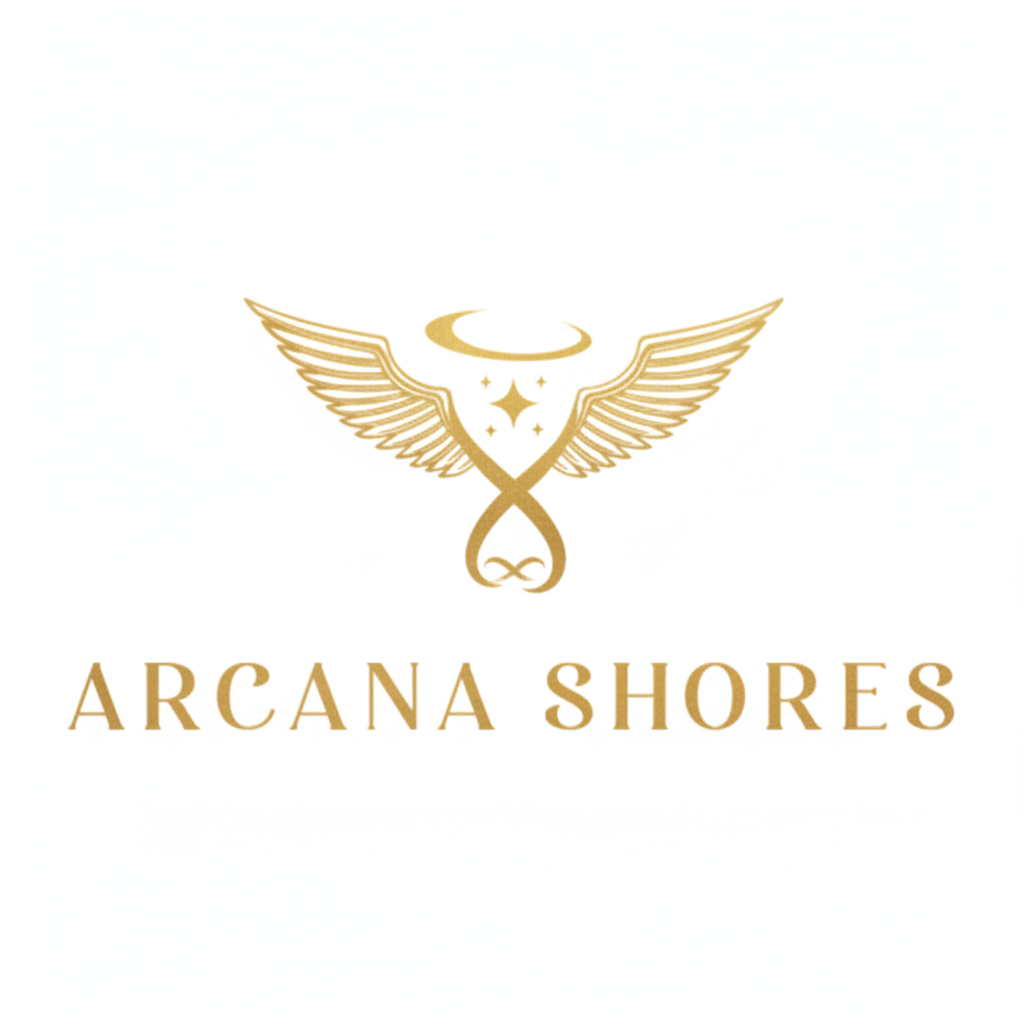 Arcana Shores Gold Logo White Background
