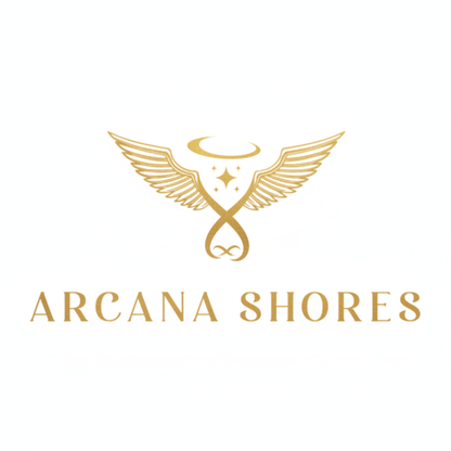 Arcana Shores Gold Logo White Background